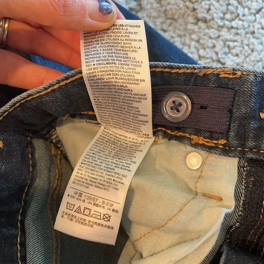 Old Navy kids slim dark denim jeans